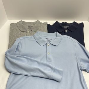 Lands’ End Long Sleeve Polos, lot of 3, size 8